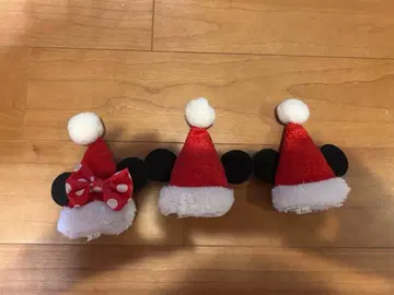 미키 미니 산타 모자 3개 세트 헤어핀