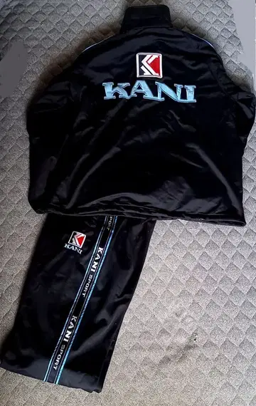 미사용 90s karl kani 라인 저지 트랙 수트 상하의
