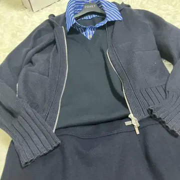 폭시 미드나이트 네이비 후드티 귀여워