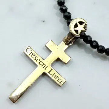 고품질 크레센트 루나 크로스 목걸이 925 로렌십자가 십자가 레어