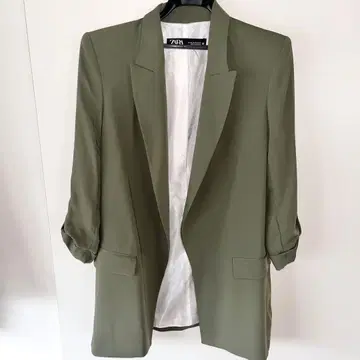 ZARA 자켓 카키 그린 수트 캐주얼 아우터
