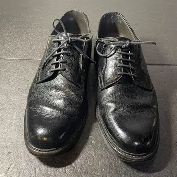 REGAL 블랙 가죽 주름 가죽 비즈니스 슈즈 25cmEE