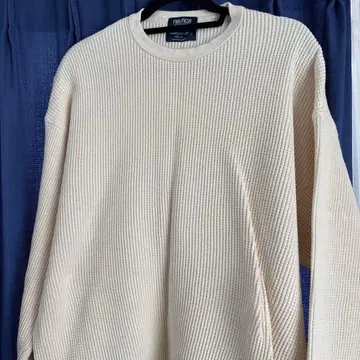 노티카 와플 릴렉스 핏 크루넥 풀오버