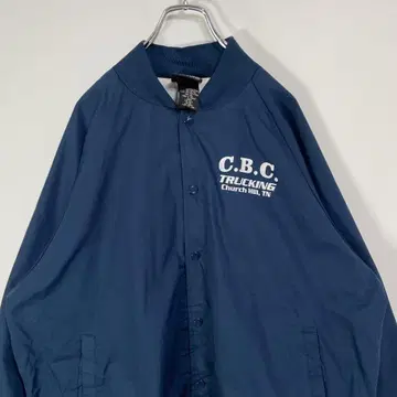 나일론 자켓 C.B.C 기업 로고 운송 네이비 빅사이즈 XL