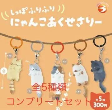 꼬리 흔들흔들 냥코 메지루시 참 전 5종 컴플리트 세트
