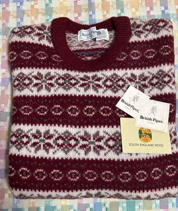 [ 미사용 새상품 ] British piper 브리티시 파이퍼 울 스웨터