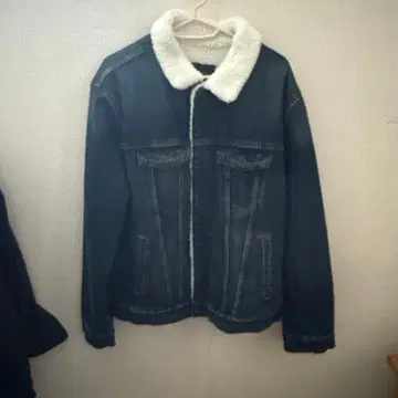 BANANA REPUBLIC 다크 블루 데님 보아 자켓