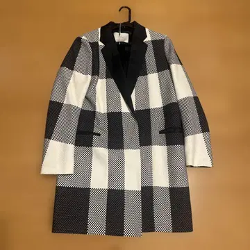 BOSS 테일러드 롱 체크 무늬 자켓