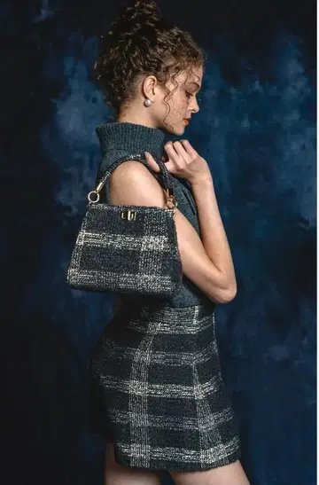 sheller 셰리에 check jacquard BAG