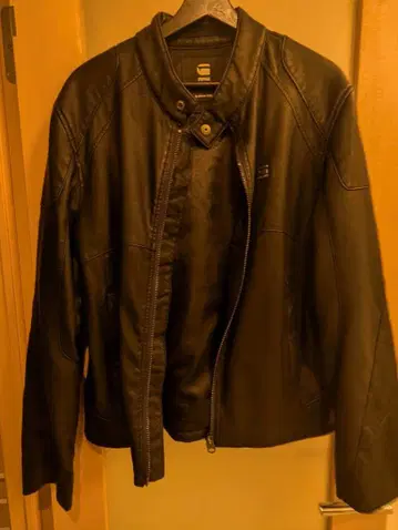 G-Star RAW 블랙 싱글 라이더 자켓