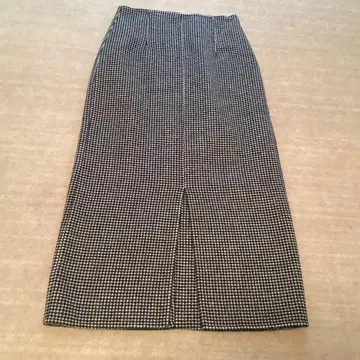 PLST 울 블렌드 리버 내로우 스커트