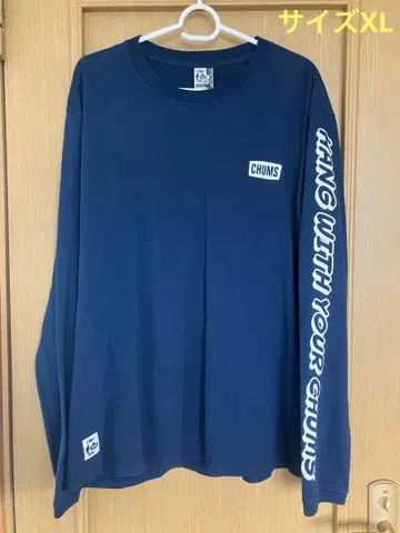 CHUMS 긴팔 T셔츠 사이즈 XL 네이비