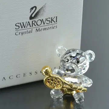새상품급 스와로브스키 크리스탈 베어 브로치 박스 포함 골드 Kris