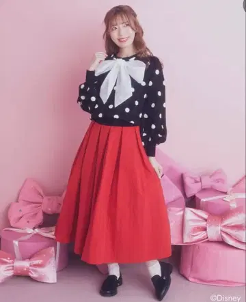 Areeam 리본 포함 턱 스커트