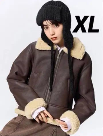 GU 무스탕 터치 플라이트 자켓 XL