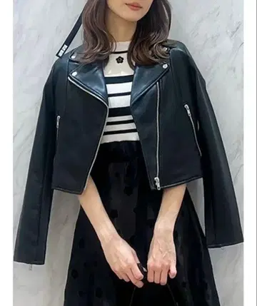 MERCURYDUO 인조 가죽 컴팩트 라이더 자켓