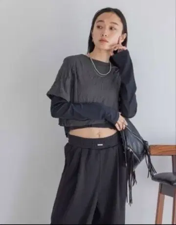 미사용 새상품 JEANASIS 프린지 호보 숄더