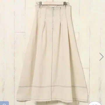 블루블루에 스티치 플레어 스커트 아이보리