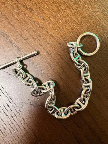 실버 체인 팔찌 토글 클래스프