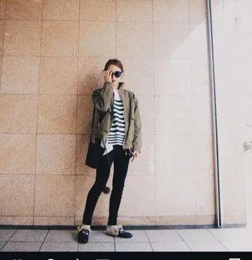 HIAND 밀리터리 자켓 F 사이즈 올리브