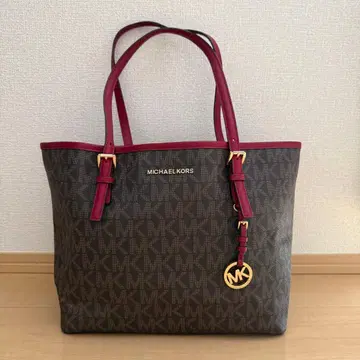 [ MICHAEL KORS ] 로고 토트백 와인 레드