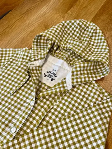 NORTHERN TRUCK 후드 부착 칠부 셔츠