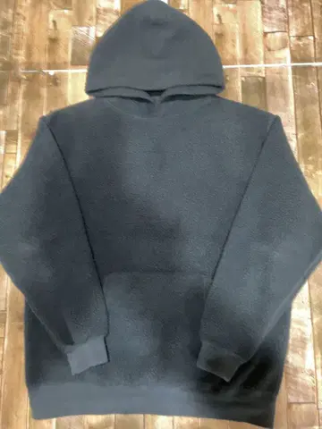 [ BEAMS ] 고급 보아 플리스 풀오버 후디 블랙 x L 사이즈