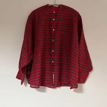 OUVERT 타탄 체크 블라우스