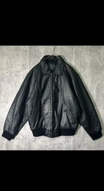 소가죽 짧은 기장 가죽 자켓 블랙 충전솜 퀼팅 a2 M