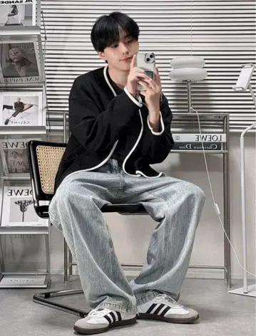 MASONPRINCE 와이드 데님 하이웨스트 데님