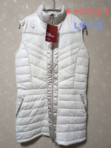 새상품 미사용 화이트 퀼팅 베스트 스타 스트레치 L 사이즈