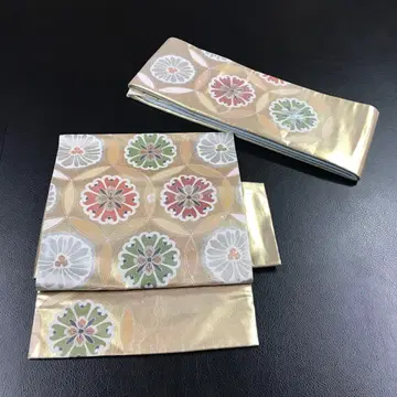 [ 부착 오비 만들기 오비 ] 골드 계열 칠보 무늬 2부식