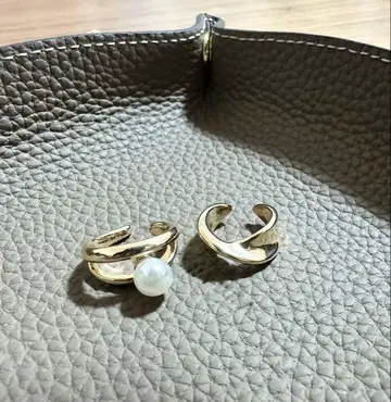 미사용 골드 이어커프 펄 장식