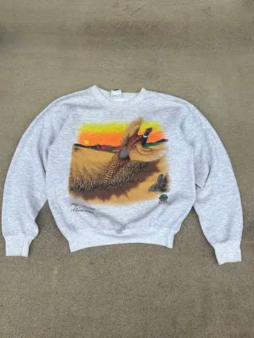 90s 리 USA제 맨투맨 동물 프린트