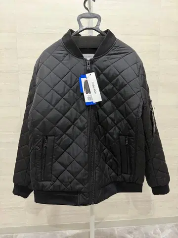 캘빈클라인 퀼팅 보머 자켓 남성용 블랙 L 택 포함