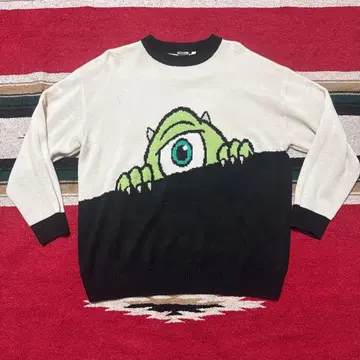 L 사이즈 몬스터 주식회사 마이크 니트 스웨터 디즈니 니트