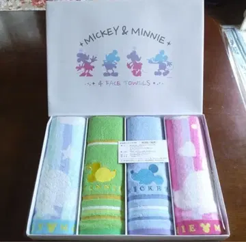 미키 & 미니 페이스 타월 4장 세트