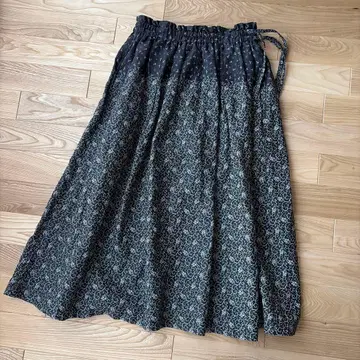 Vlas blomme 린넨 플레어 스커트