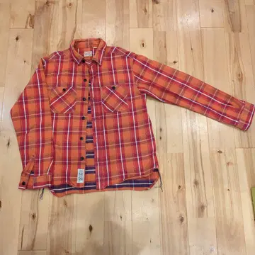 [ HOUSTON ] 플란넬 셔츠 XL 체크 코튼 워크 스타일