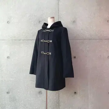 아나이 ANAYI 비트 금장 장식 더플 코트 네이비 36