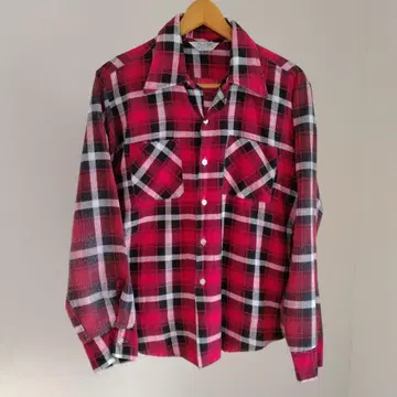 70s 프레스트-라이트 프린트 플란넬 빈티지 옴브레 체크