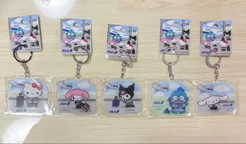 ANA 산리오 콜라보 아크릴 키링 5개 세트