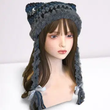 핸드메이드 고양이 귀 니트 모자 y2k 그런지 서브컬쳐 한국