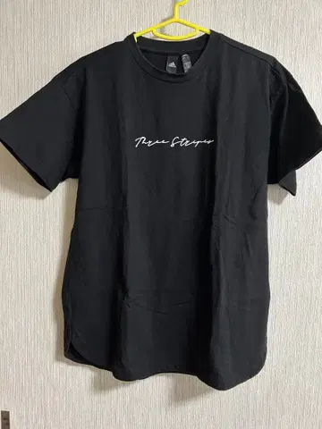 adidas 블랙 반팔 티셔츠 New Steps J/M