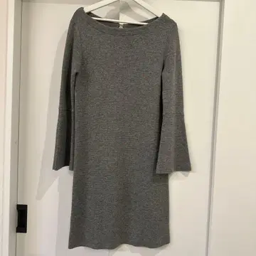 플라스테 니트 원피스 그레이 M 소매 플레어