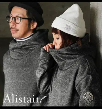 풀오버 후드티 후드 일체형 속기모 니트 플리스 ALISTAIR