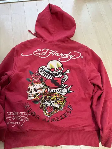 에드 하디 후드티 핑크 L 사이즈