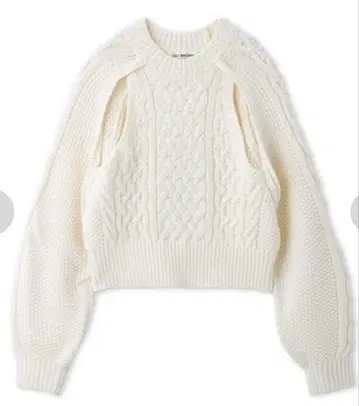 LILY BROWN 데코레이션 케이블 홀 니트