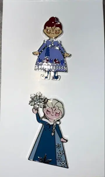 안나와 눈의 여왕 핀 배지 세트