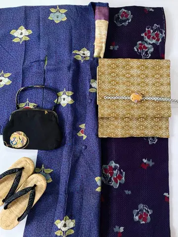 앤티크 오메시 히키타에 꽃 문양